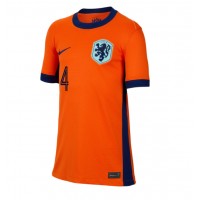 Holandsko Virgil van Dijk #4 Domáci Ženy futbalový dres ME 2024 Krátky Rukáv